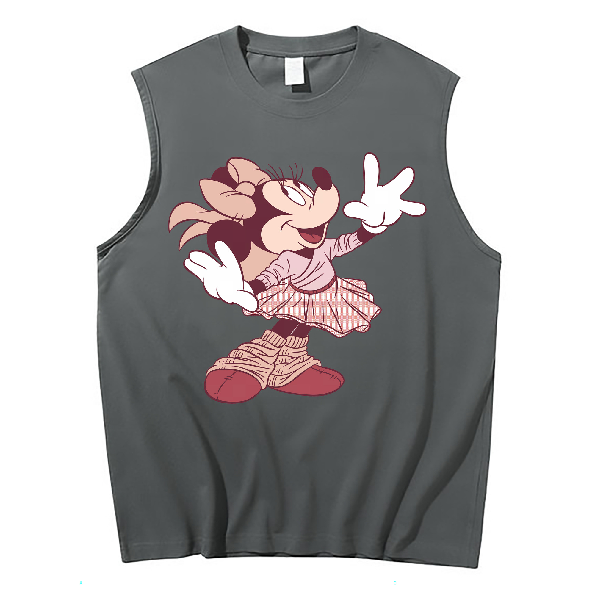 （画像用） ミッキーマウス Mickey Mouse コットン100％タンクトップ（フロントプリント）